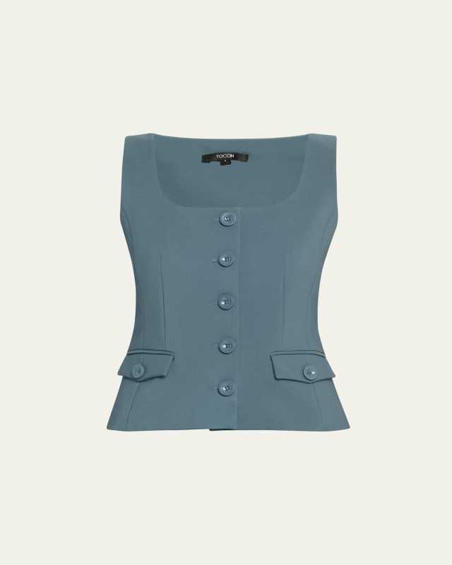 Georgia Button-Front Vest